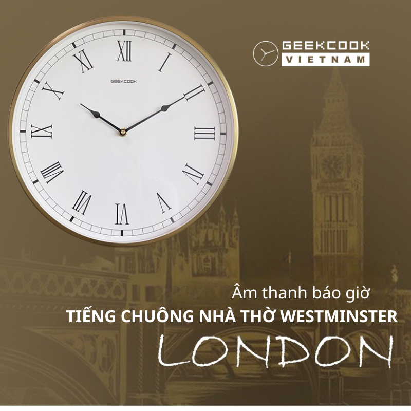đồng hồ treo tường chuông báo westminster