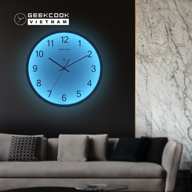 đồng hồ treo tường có đèn led