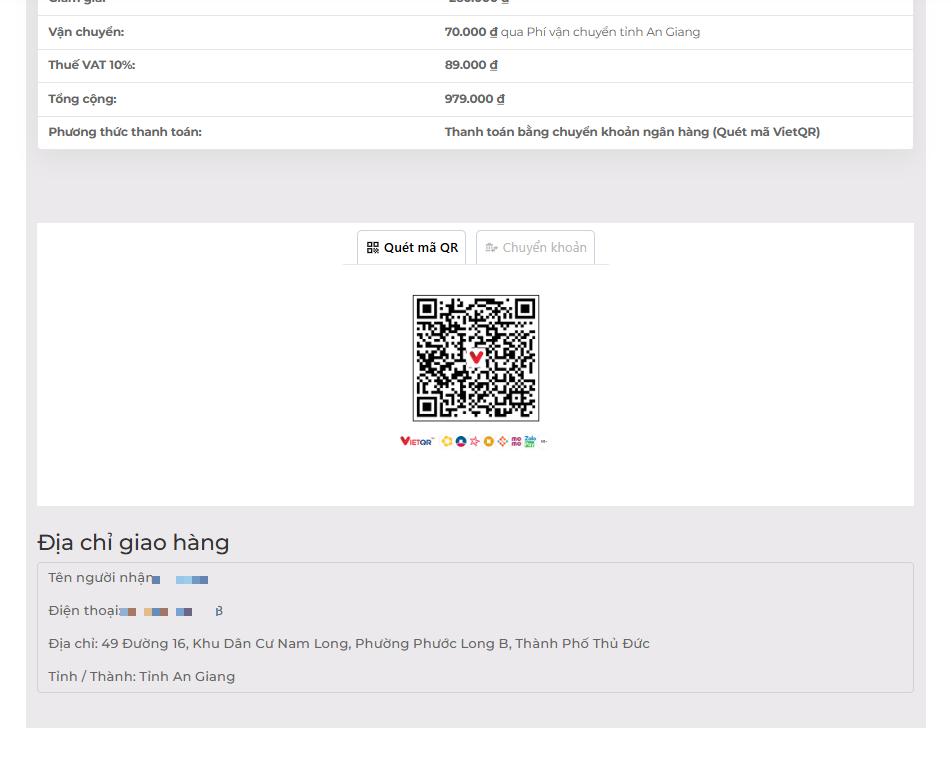 thanh toán online đồng hồ treo tường