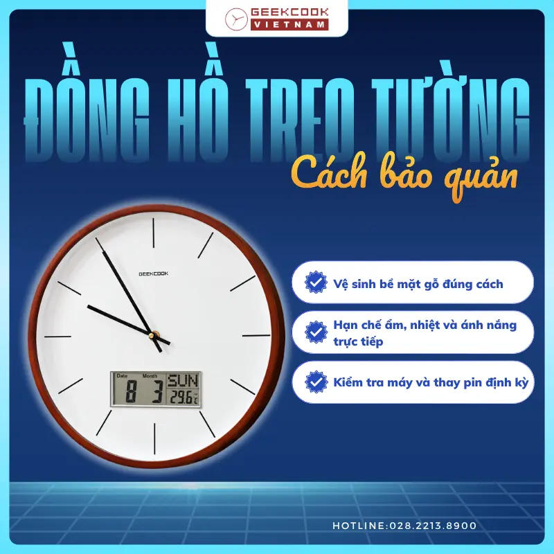 cách bảo quản đồng hồ treo tường