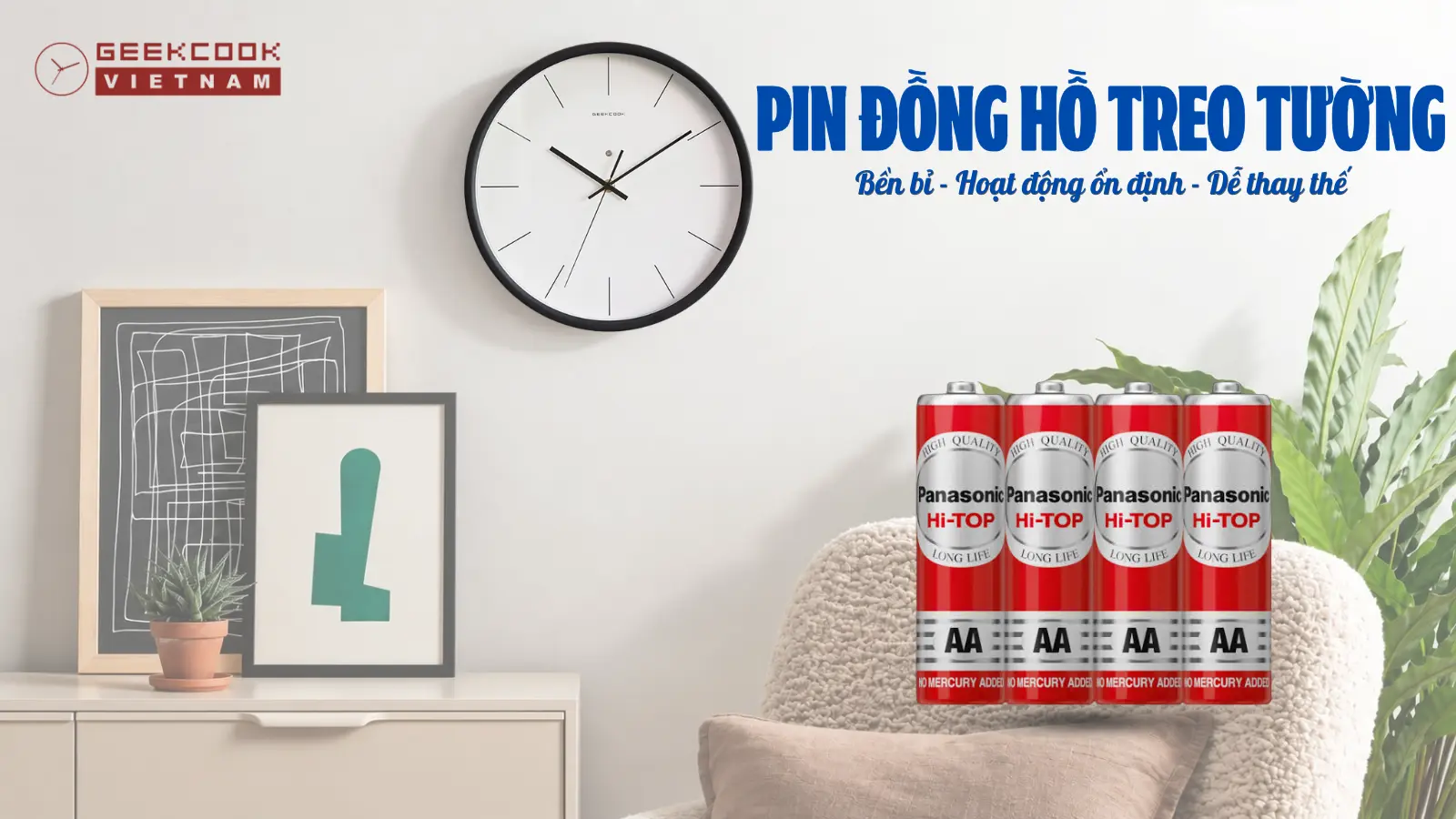 danh mục pin đồng hồ treo tường