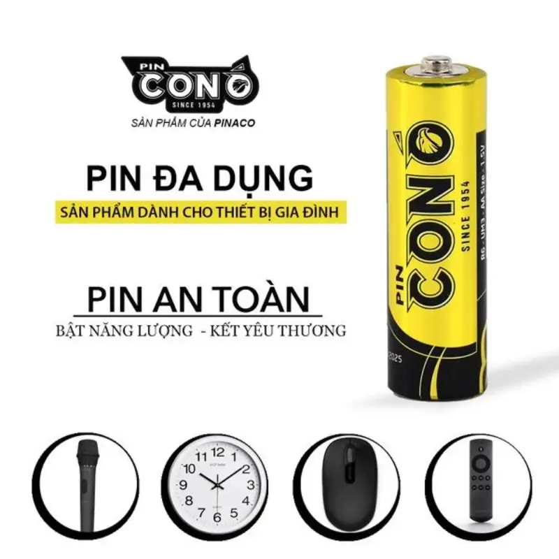 pin đồng hồ treo tường